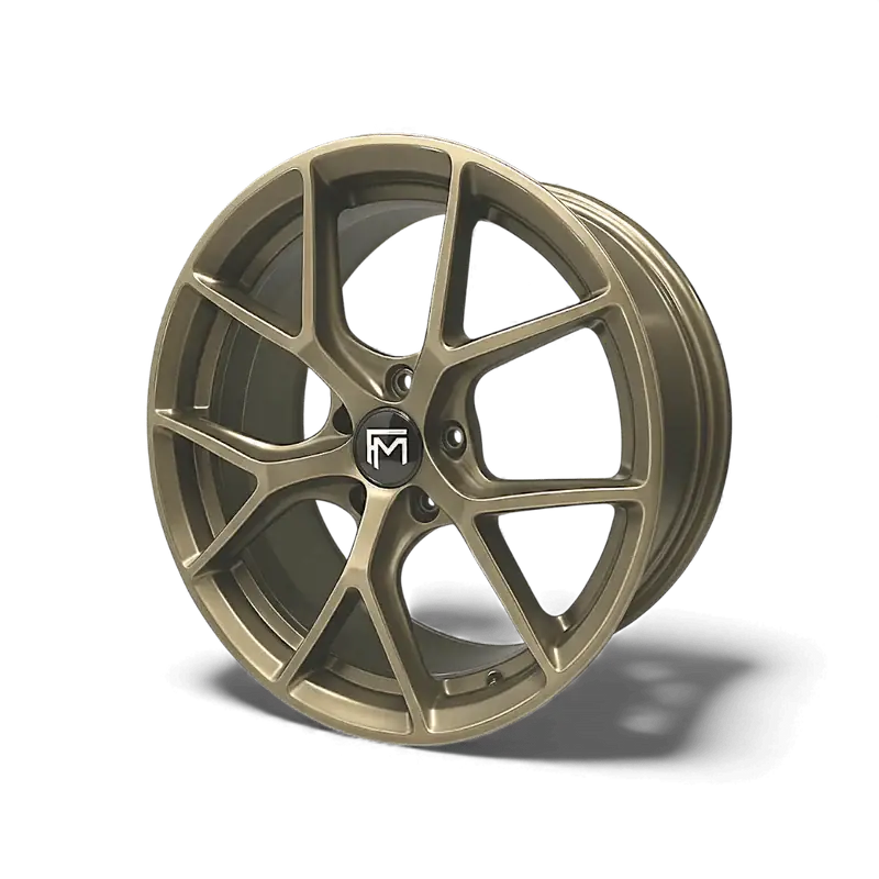 Rueda Forged Metallics FM02 Overdrive en oro satinado — foto de producto de estudio